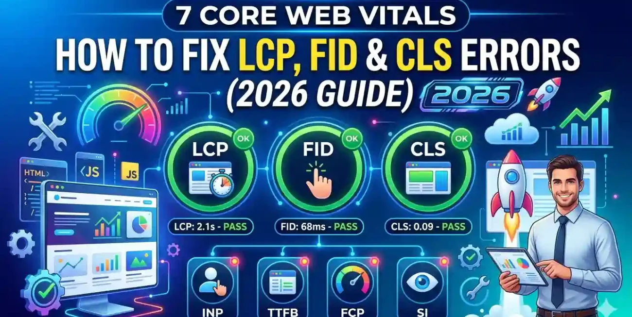 7 Core Web Vitals How to Fix LCP, FID & CLS Errors (2026 Guide)