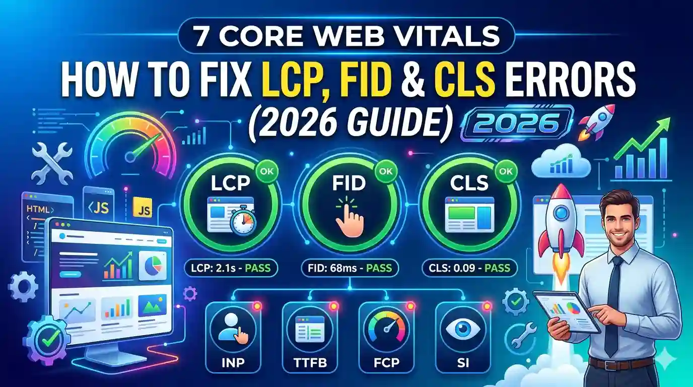 7 Core Web Vitals How to Fix LCP, FID & CLS Errors (2026 Guide)