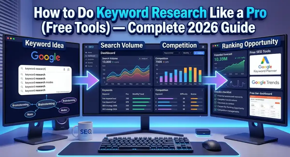 How to Do Keyword Research Like a Pro (Free Tools) — Complete 2026 Guide