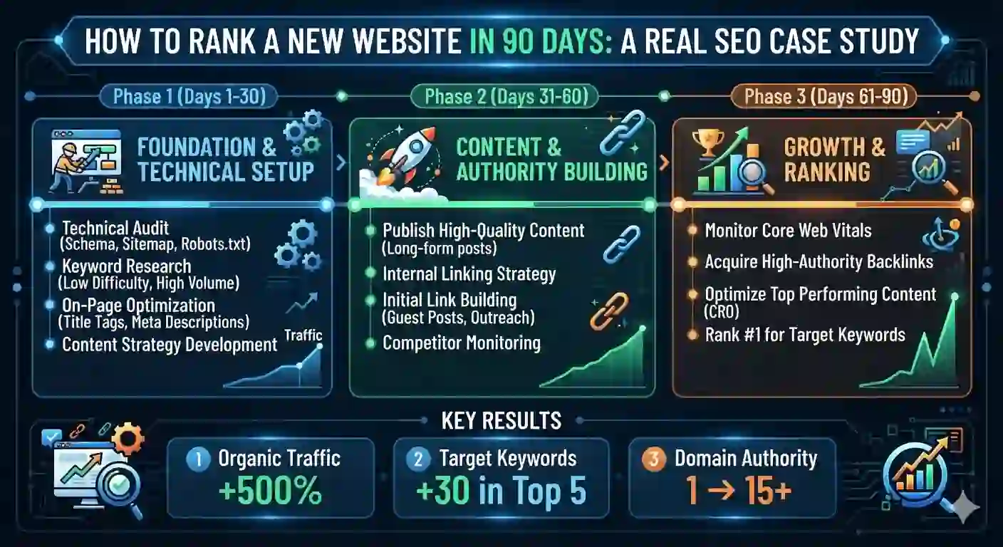 How to Rank a New Website in 90 Days: A Real SEO Case Study