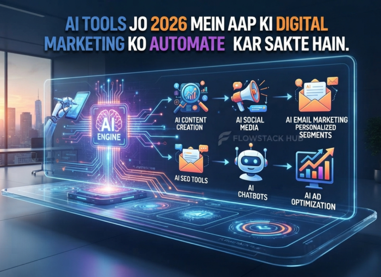 AI Tools jo 2026 mein Digital Marketing automation Karte Ha
